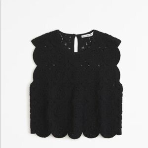 Crochet style mosaic tile shell top